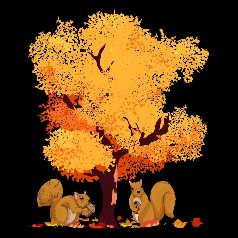 Farbenfrohes Laub Wald Baum Geschenk Herbst