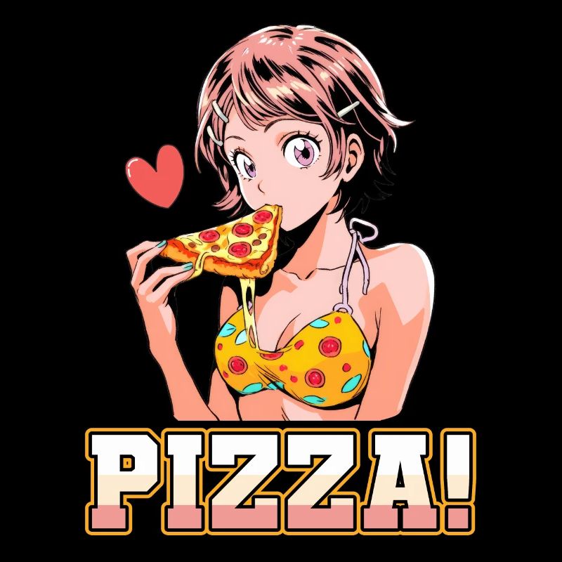 Pizza Lover Junge Mädchen Anime Manga Pizza
