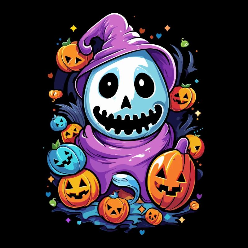 Smiling Ghost and Witch's Hat – Sweet Creepy Joy