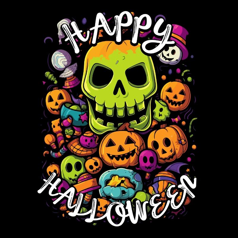Joyeux Halloween: PopArt du crâne effrayant
