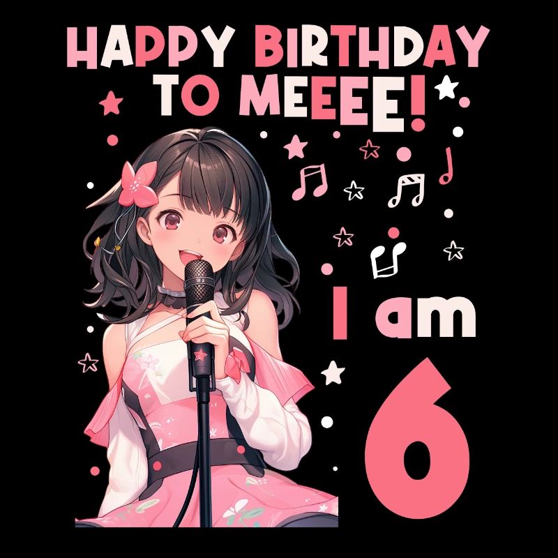 Anime Mandga K-Pop KPop Mädchen 6. Geburtstag