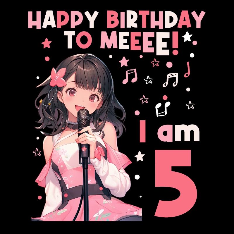 Anime Mandga K-Pop KPop Mädchen 5. Geburtstag