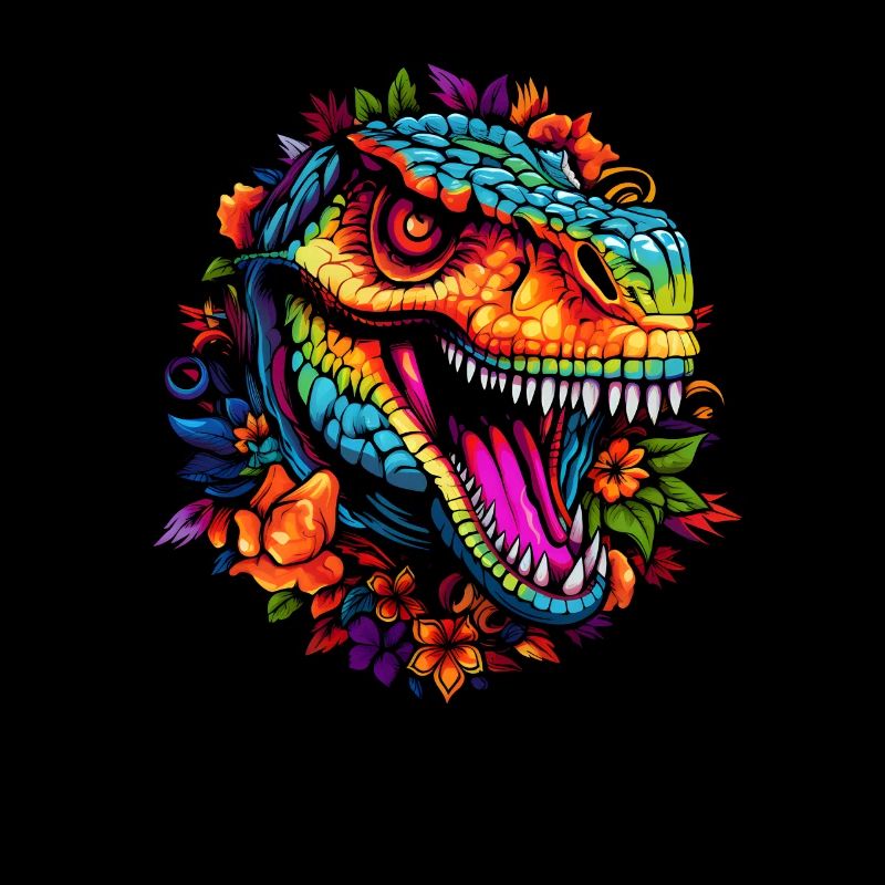 Bunter T-Rex Kopf