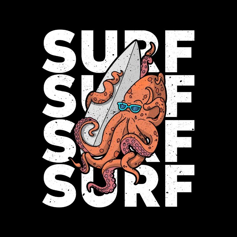 Surfing Ocean Surfing Octopus Summer Board