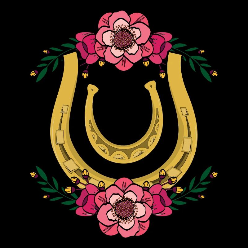 Fleurs équestres Cadeau d’équitation Fer à cheval