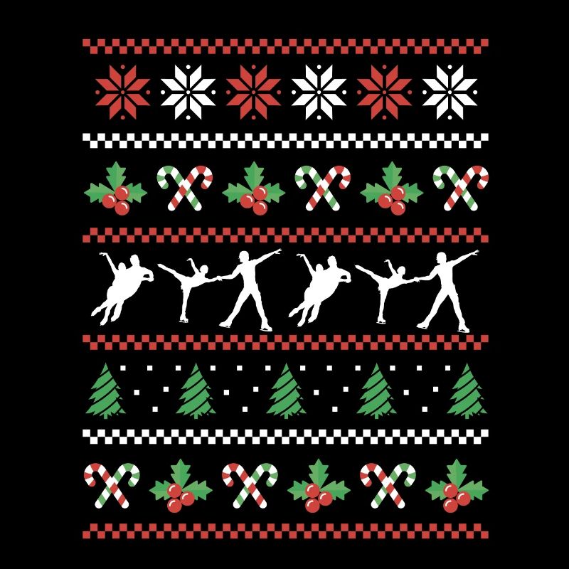 Conception de danse sur glace de Noël laid