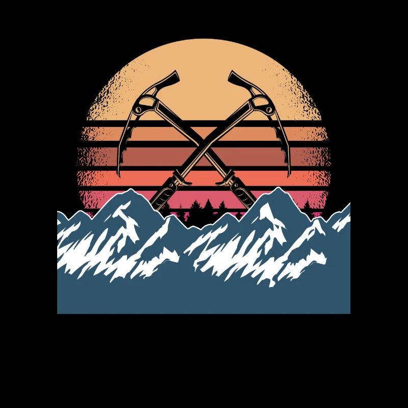 Retro Eisklettern Design