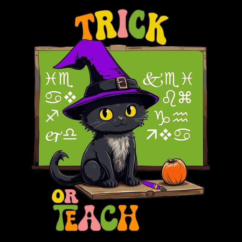 Halloween Chat Enseignant École Enseignant Élève