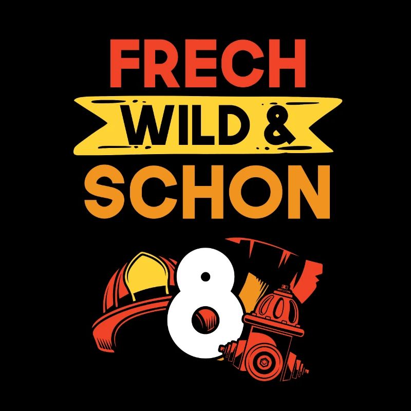 8 Jahre Geburtstag Junge Mädchen Feuerwehr