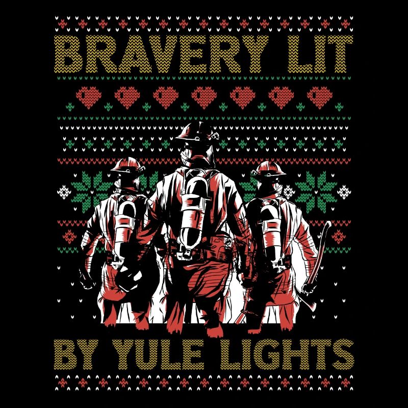 Valor lit by Christmas lights fire