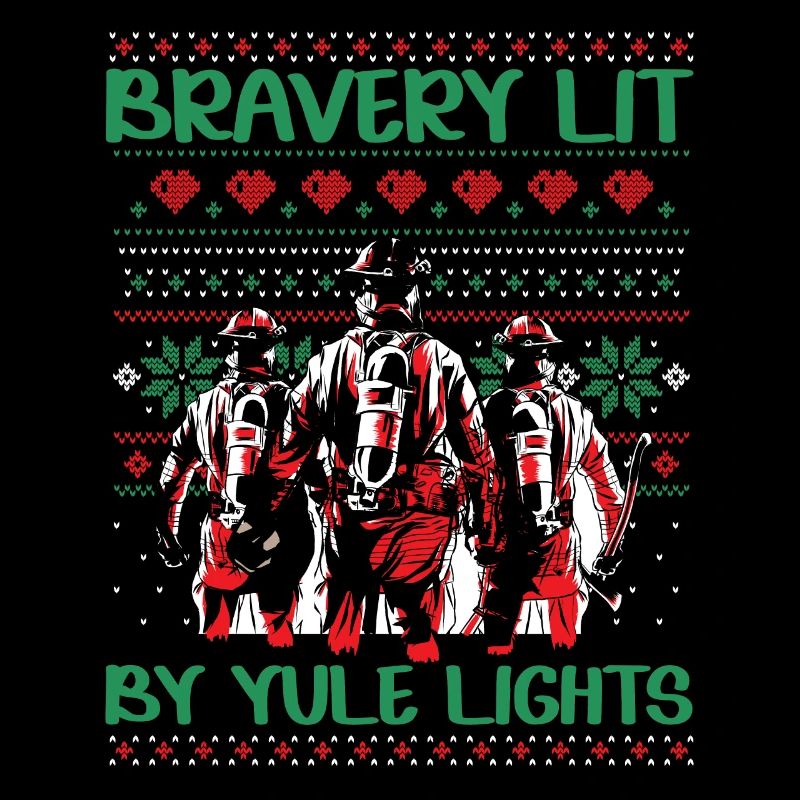 Valor lit by Christmas lights fire