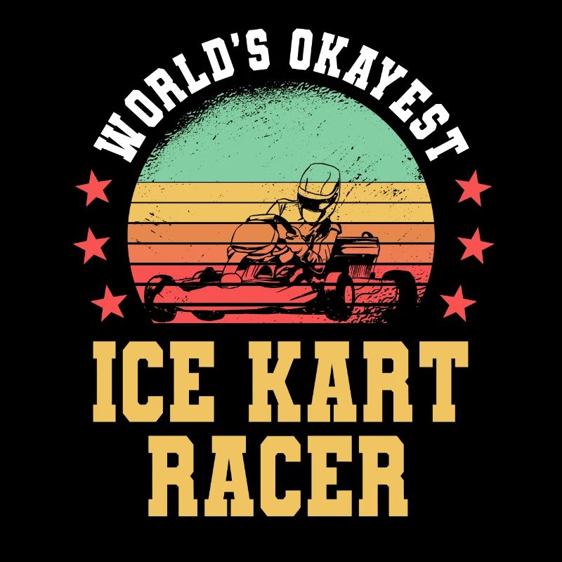 Lustiges Eiskart Rennfahrer Geschenk