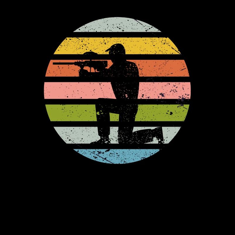 Paintball Retro Sunset 70s 80s 90s