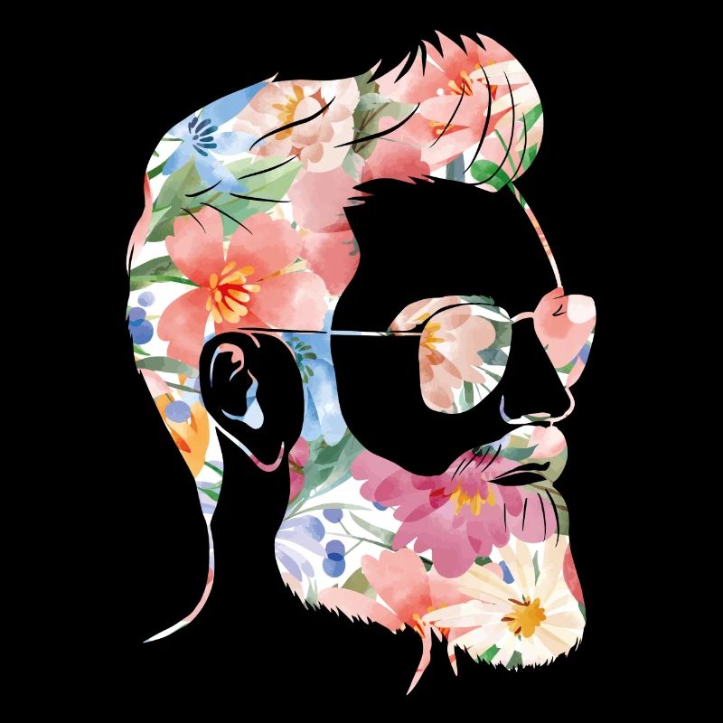 Beard Lover Bearded Man Flower
