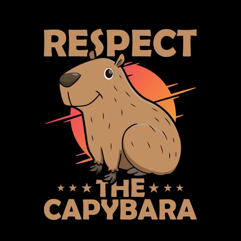 Respectez le Capybara Capibara Propriétaire Mammal