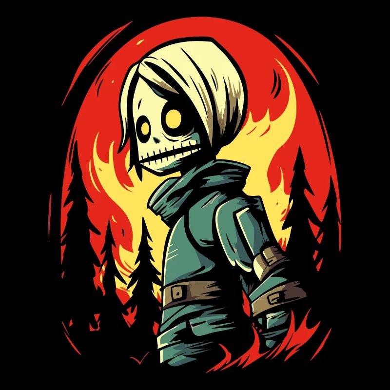 Anime Feuerwehr Zombie Mädchen