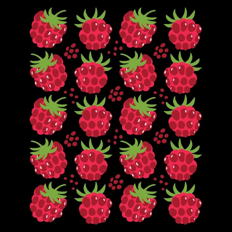 Raspberry Berries Fruit Pattern