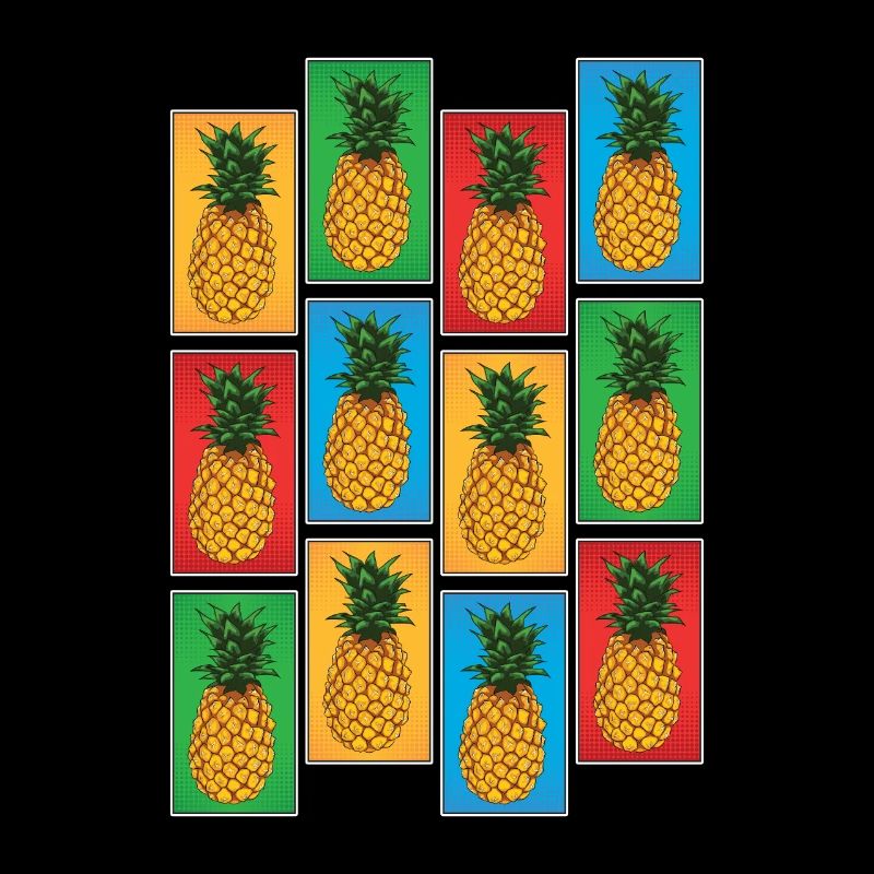 Exotic Fruit Fruit Gift Pop Art Pineapple