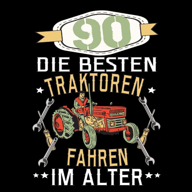 90 Geburtstag Traktor Treker Bauer Trecker Rentner