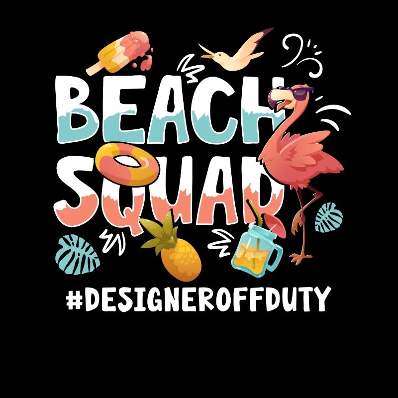 Groupe de plage de vacances design