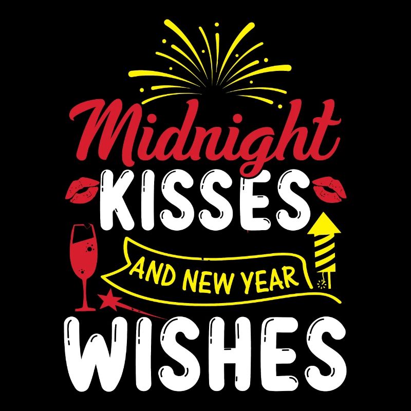 Mitternachtsküsse Und Neujahrswünsche
