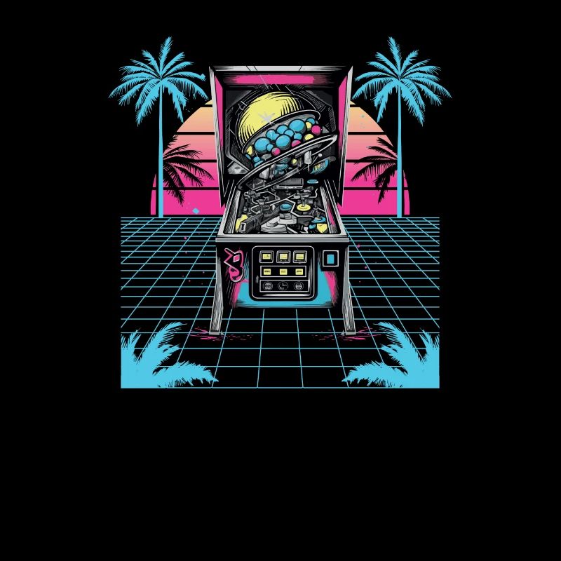Flipper Flipperautomat Arcade Gamer Retrowave