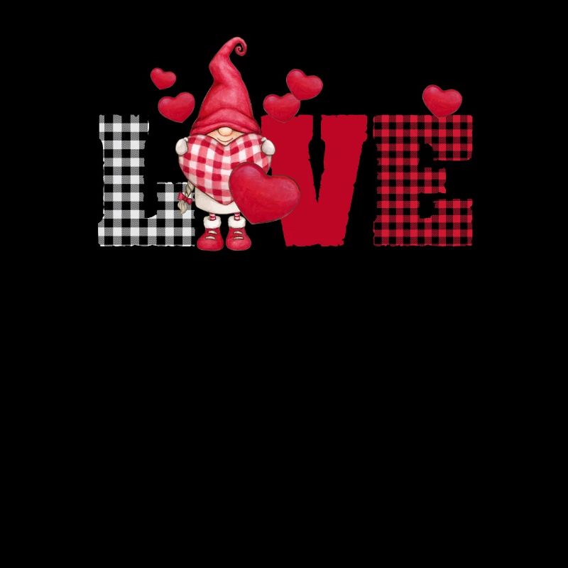 Love Gnome Plaid Valentine's Day Matching Pair Gnome