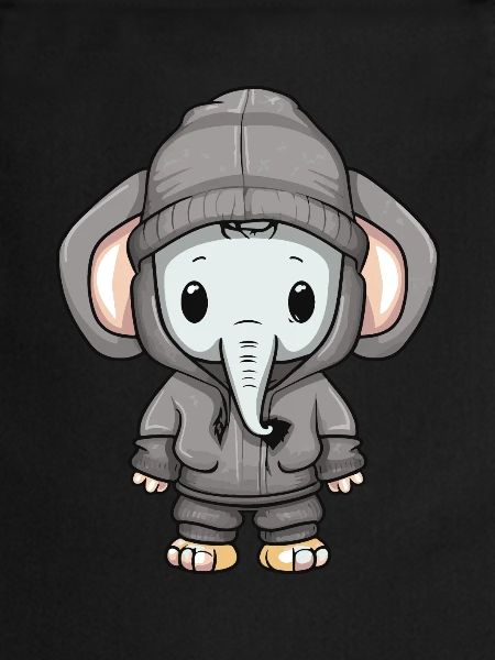 Bande dessinée d’hiver éléphant