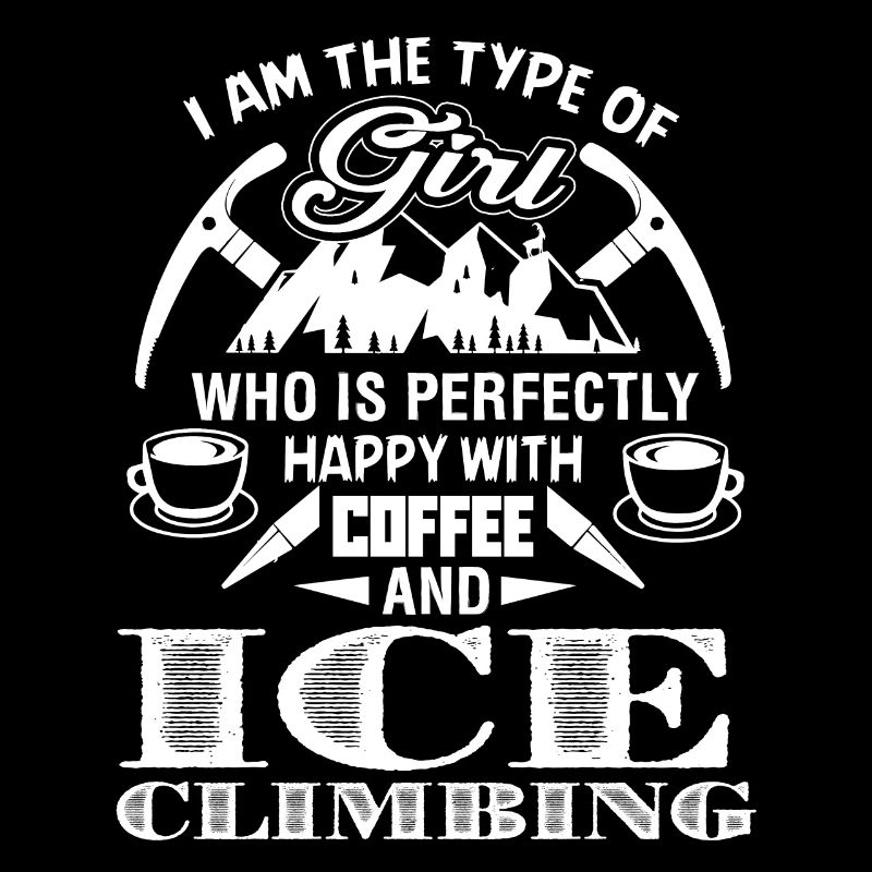 Ice Climbing Happy with Coffee and Ice Climbing