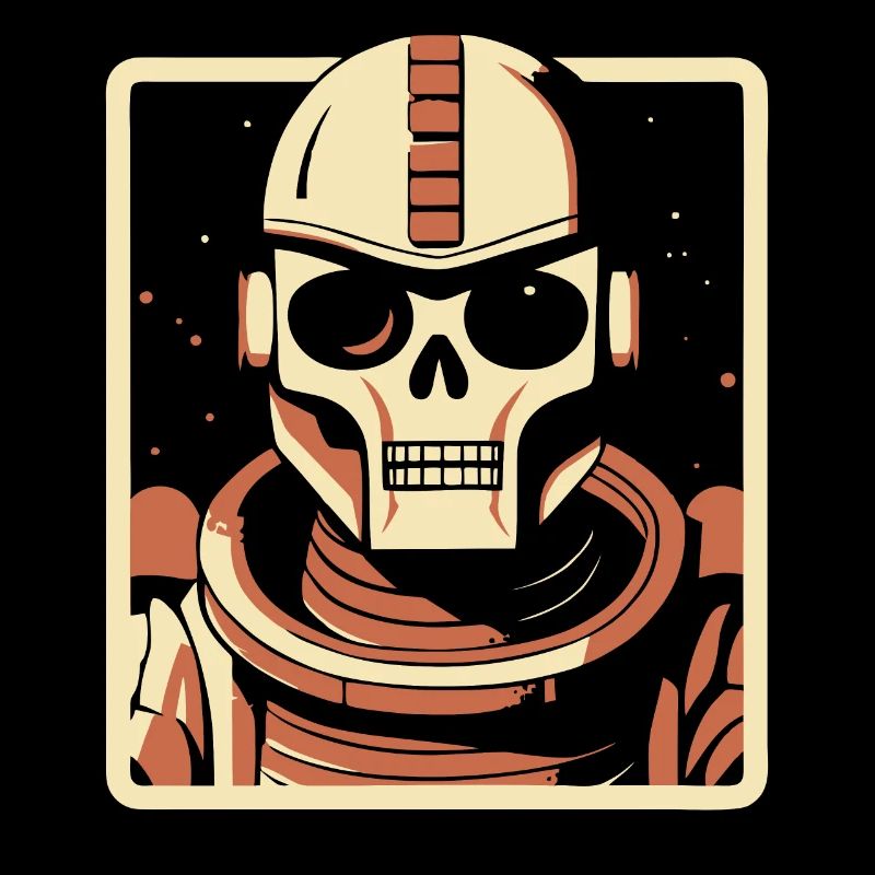 Outer Space Skull Astronaut Robot