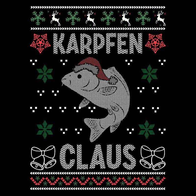 Karpfen Claus Angler Weihnachtsgeschenk