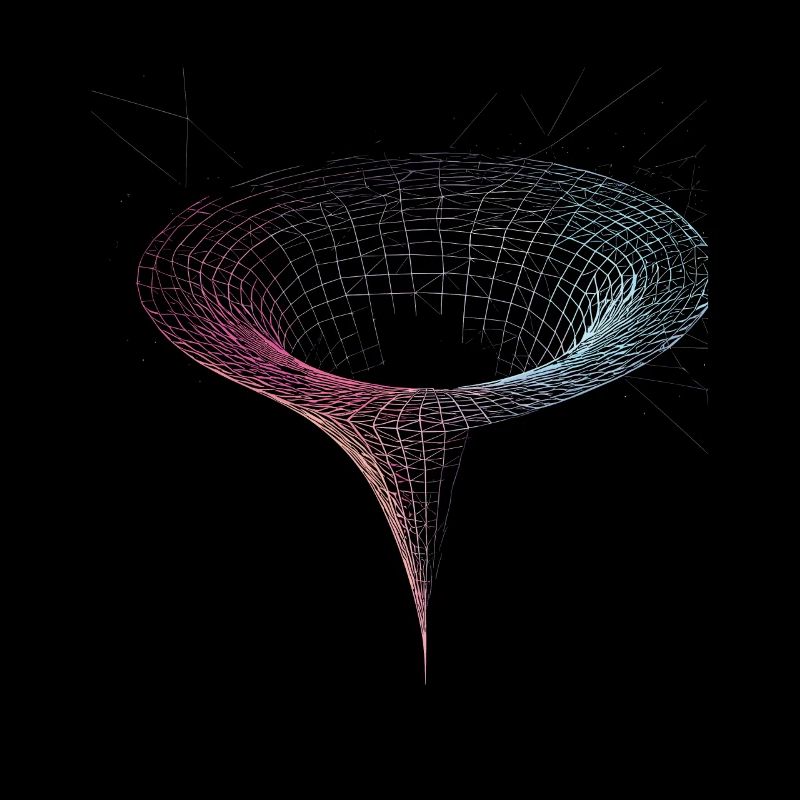 Entonnoir de trou noir dans l’espace