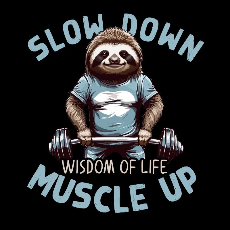 Faultier Workout Spruch Fitness mit einem Lächeln
