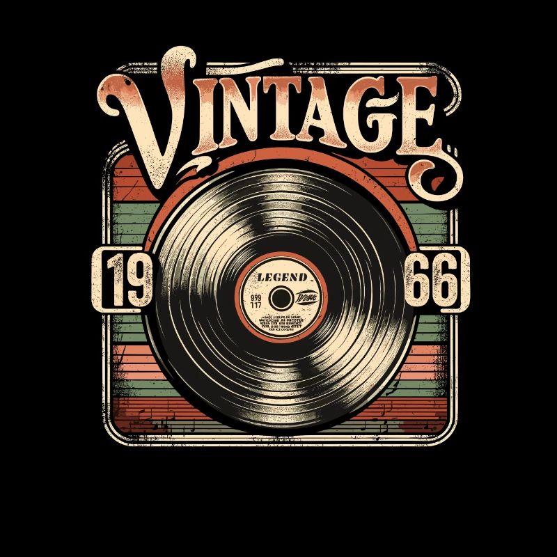 Retro Vinyl Vintage Legend 1966 Geburtstag