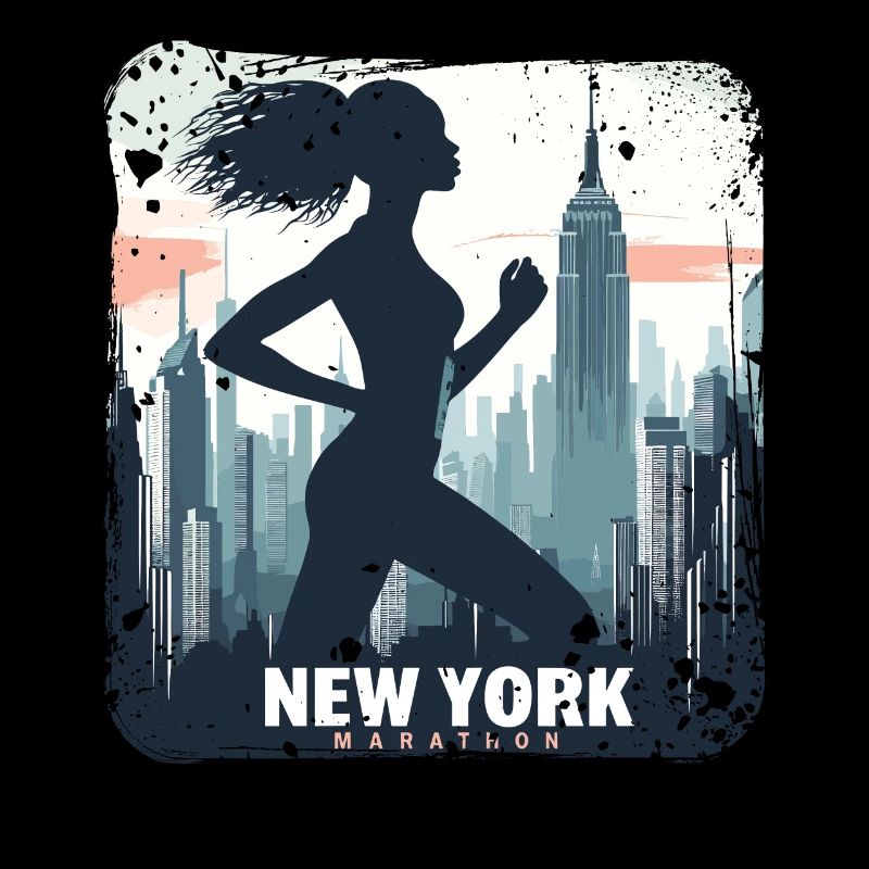 Läuferin Skyline NYC