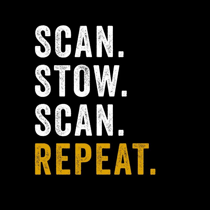 Scan Stow Scan Repeat Cool Flex Driver Humor Wortspiel