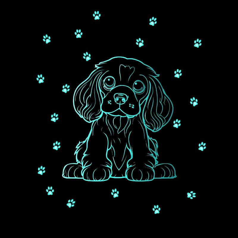 Cocker Spaniel mit kleinen Pfoten