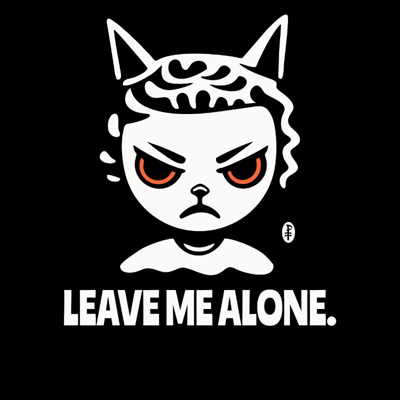 Lass mich in Ruhe, Ein Cartoon Katzen Mädchen