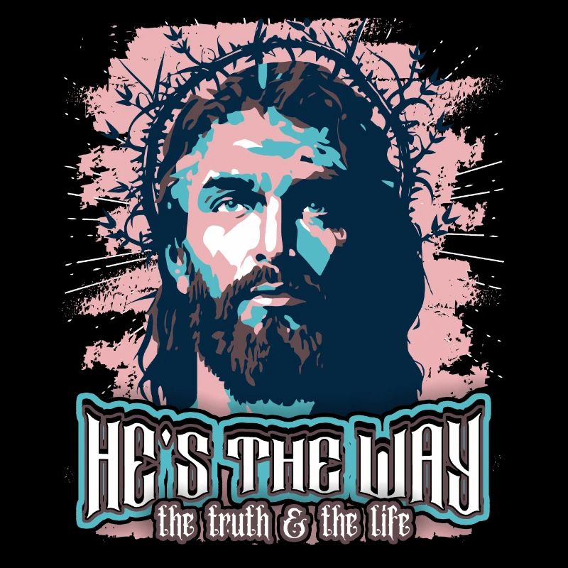 Jesus Christus mit Dornenkrone christlicher Spruch