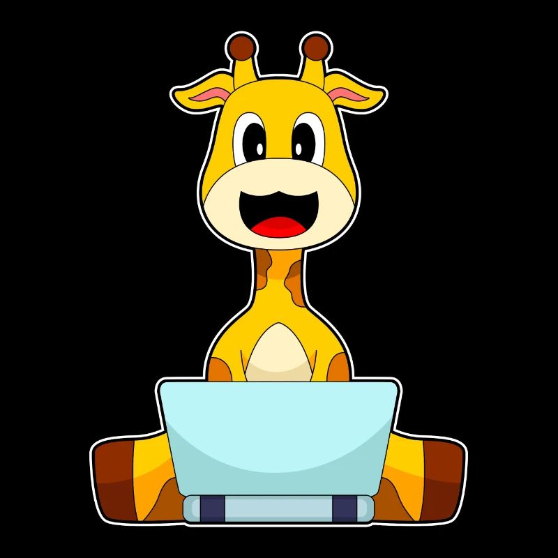 Ordinateur portable girafe