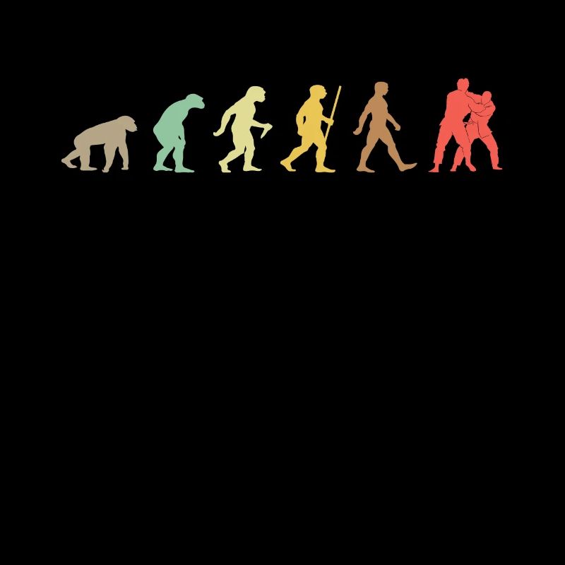 Vintage Judo Retro Kampfkunst Evolution