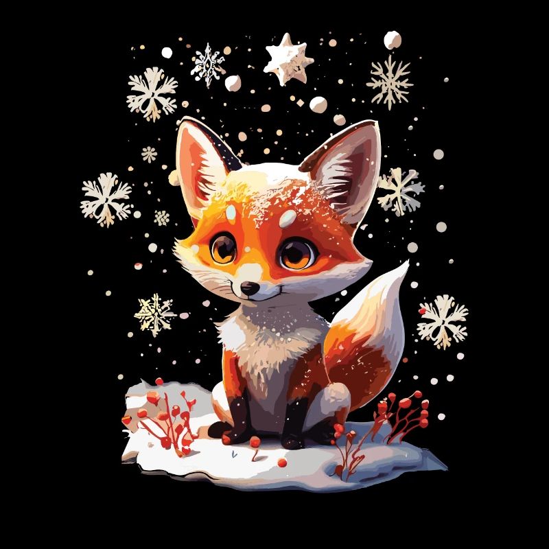 Cute Cute Fox in Winter Gift