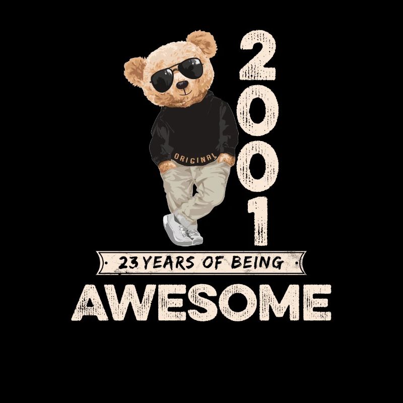 2001 Birthday Teddy Bear Being Awesome Orignal