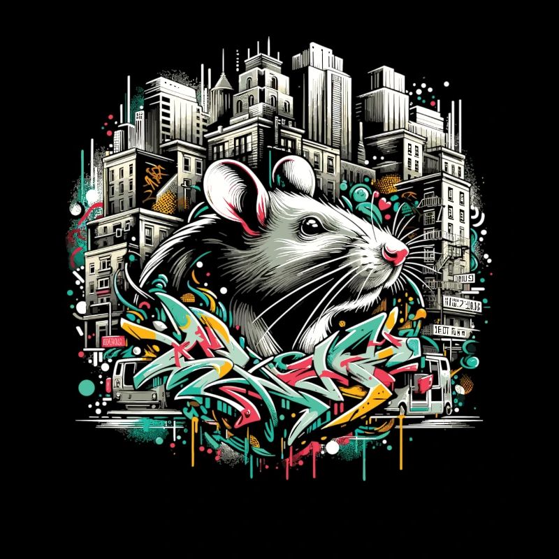 Rat urbain : Maître du mur de graffiti