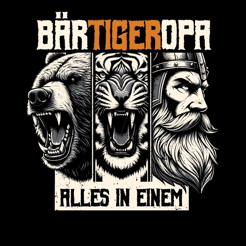 BärtigerOpa Bär Tiger Opa Geschenk Bart Bartträger