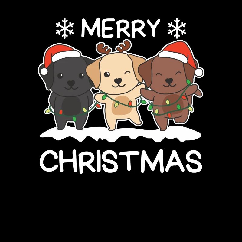 Joyeux Noël Labrador Chiens de la veille de Noël