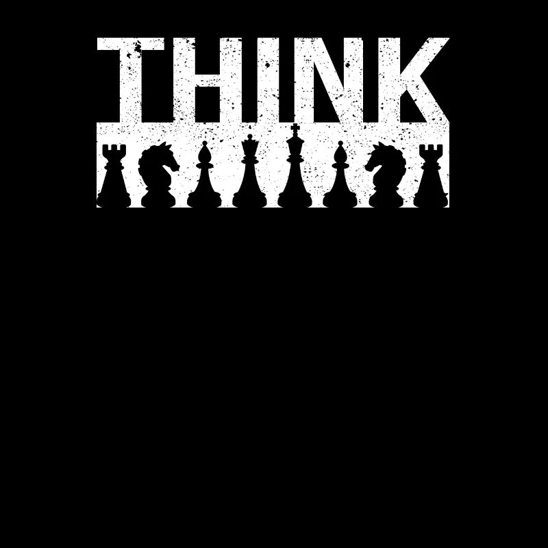 Think Distressed Cool Vintage Chess Master Club Pl