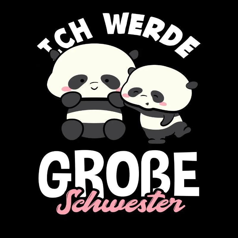 Panda Ich werde große Schwester Mädchen
