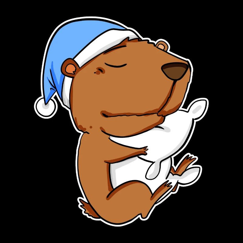 Capybara Capybara Tired Pillow Relax