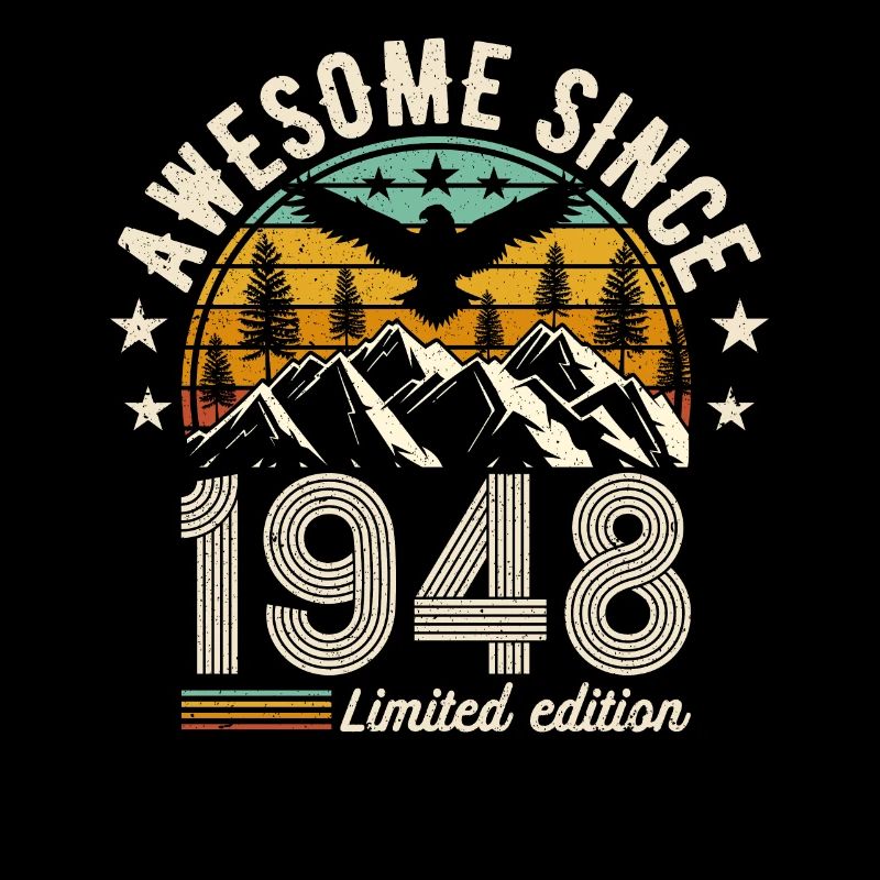76 Ans Anniversaire Vintage Rétro
